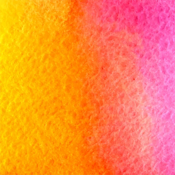 수채화 맑은 노란색, 오렌지와 핑크 그라데이션 배경 — 스톡 벡터