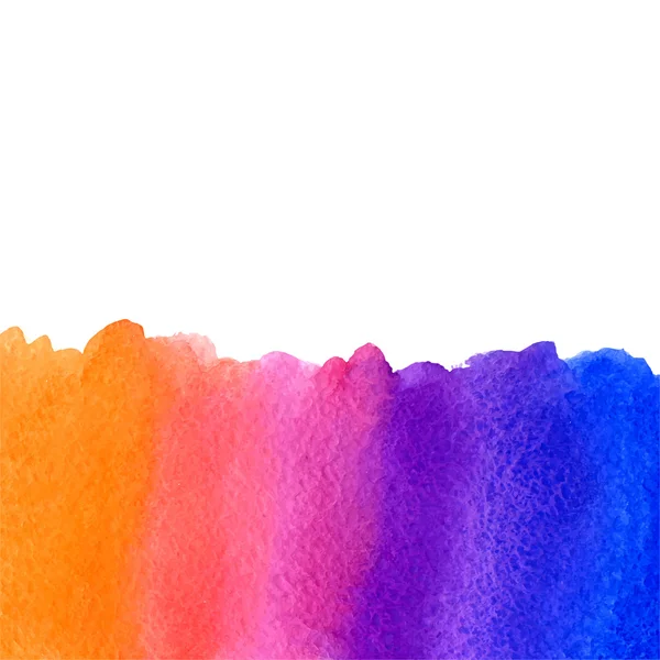 수채화는 블루, 바이올렛, 핑크와 오렌지 그라데이션 배경 복사 공간 — 스톡 벡터