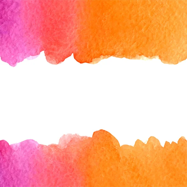 Aquarell-Farbverlauf Hintergrund rosa und orange mit Kopierraum — Stockvektor