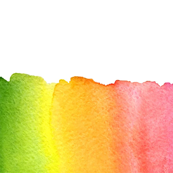 Watercolor rainbow gradient background with top white copy space — Stock Vector