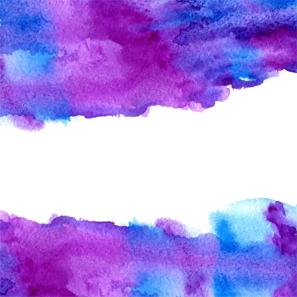 Vector acuarela abstracta fondo azul y púrpura con copia — Vector de stock