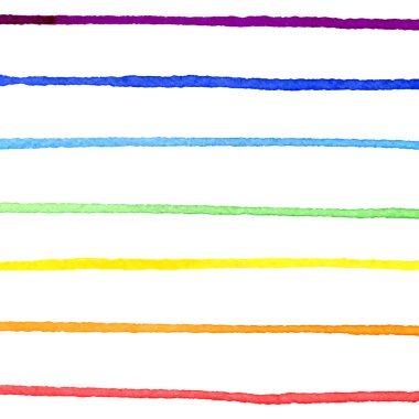 suluboya yatay rainbow çizgili beyaz arka plan üzerinde vektör