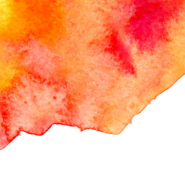 Vetor aquarela abstrato vermelho, laranja e amarelo tinta mancha ba — Vetor de Stock