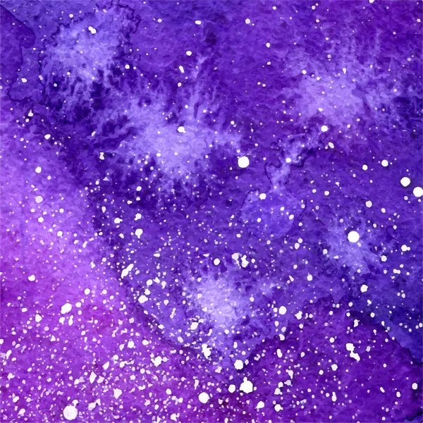 vector abstract violet watercolor cosmic background with white s