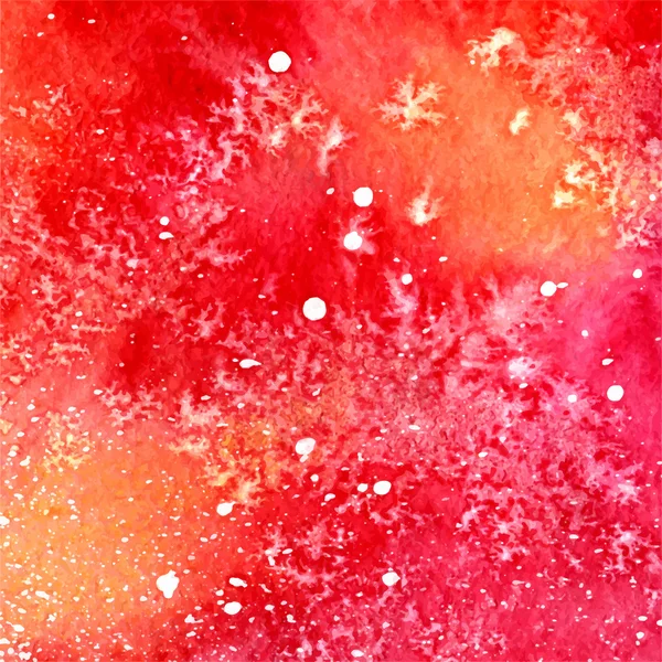 Vetor abstrato vermelho aquarela fundo cósmico com branco spla — Vetor de Stock