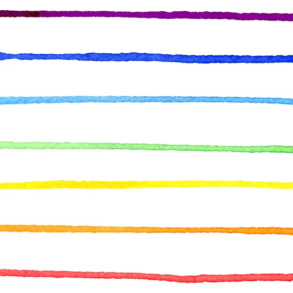 suluboya yatay rainbow çizgili beyaz arka plan üzerinde vektör