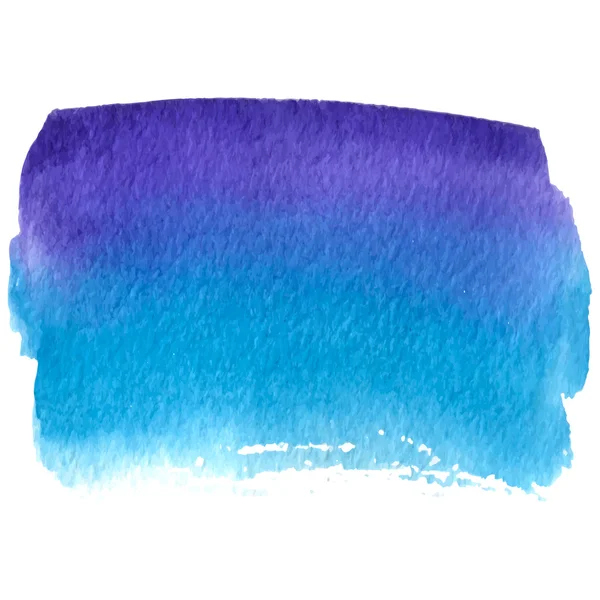 Bannière vectorielle aquarelle bleue et violette isolée sur fond blanc — Image vectorielle