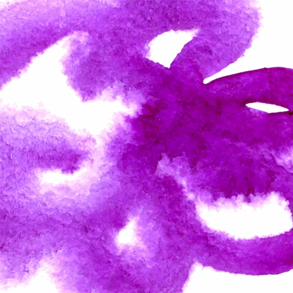 紫罗兰色颜色矢量水彩抽象花背景 — 图库矢量图片