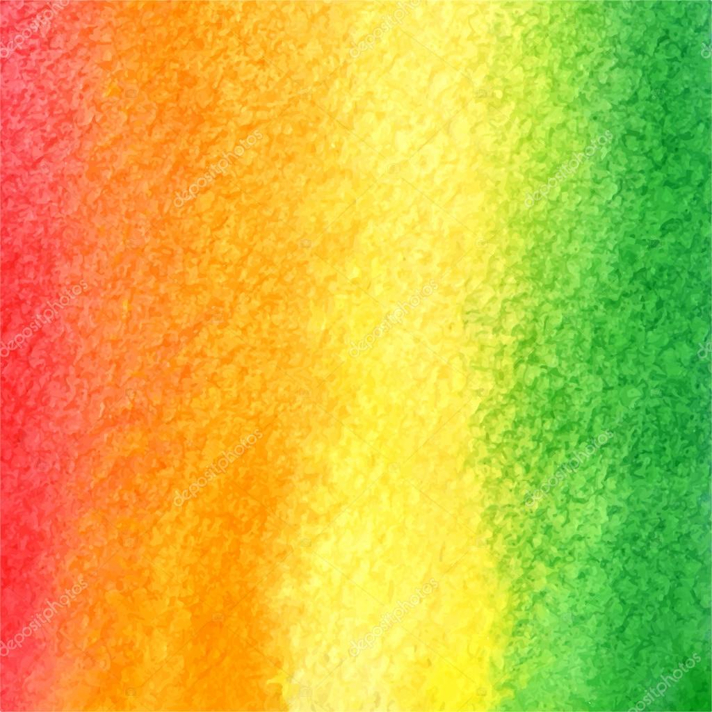 Vector Watercolor Background In Pink Orange Yellow And Green C