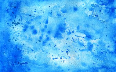 Mavi el çekilmiş suluboya arka plan