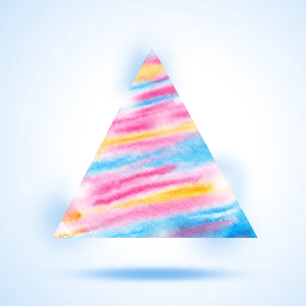 Akwarele tła: kolorowy trójkąt z cienia — Zdjęcie stockowe