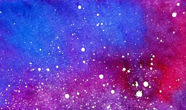 Soyut suluboya güzel mavi ve mor alanı