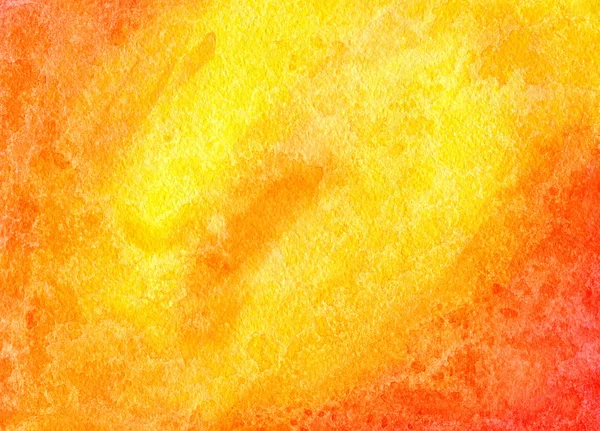 Abstrakt akvarell orange och gul bakgrund. — Stockfoto
