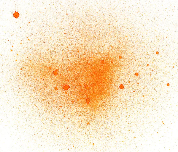 Grunge artalanları. Beyaz izole turuncu mürekkep damlaları.