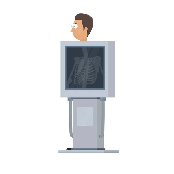 X線機 人間の肺のX線 ベクトル図 — ストックベクタ