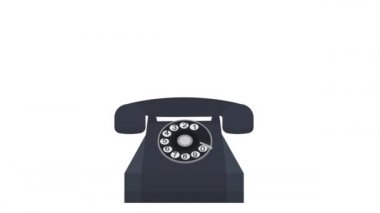 Telefon seti. Telefona yapılan aramanın canlandırması, alfa kanalı etkinleştirildi. Çizgi film