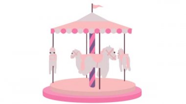 Atlı karınca. Atlıkarıncaya binme animasyonu. Çizgi film