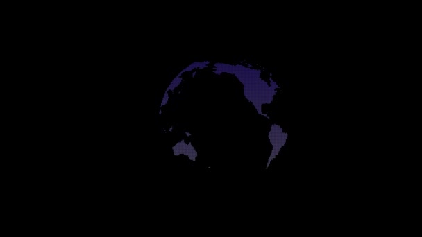Κινούμενο Σχέδιο Του Pixel Πλανήτη Γελοιογραφία — Αρχείο Βίντεο