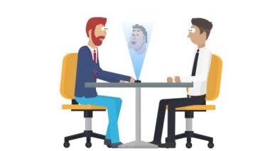 Brifing. Uzaktan haberleşme ile iş görüşmesi, çizgi film