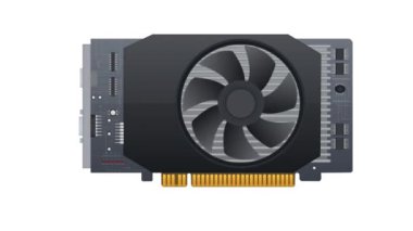 Video grafik kartı. Video kartı. GPU, bir çizgi film