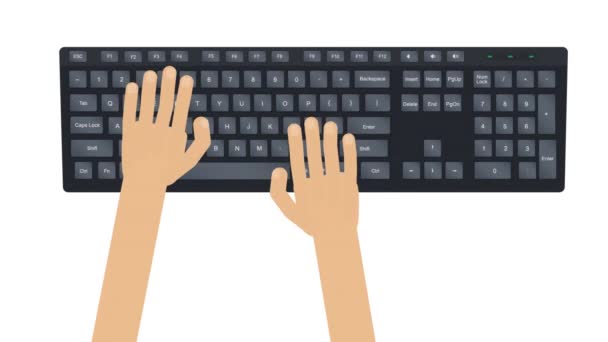 Печатание Клавиатуре Используя Клавиатуру Мультипликатор — стоковое видео
