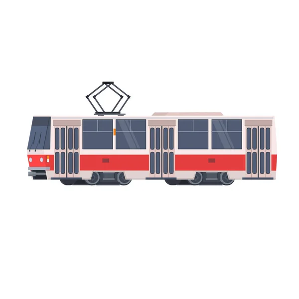 Tram Trasporto Elettrico Illustrazione Vettoriale — Vettoriale Stock