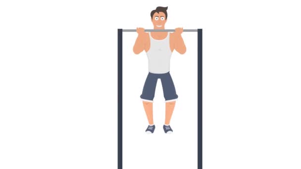 Bodybuilder Animation Pull Horizontal Bar Cartoon — Stock Video © denis120386 #460342910 Bodybuilder Animation Pull Horizontal Bar Cartoon — Stock Video © denis120386 #460342910