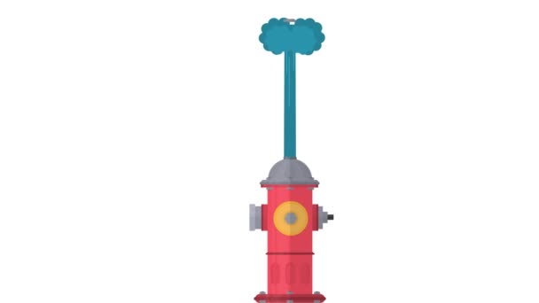Hydrant Animation Eines Feuerhydranten Karikatur — Stockvideo