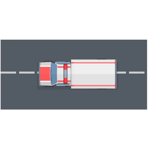 Ambulansbil Äter Vägen Vektor Illustration — Stock vektor