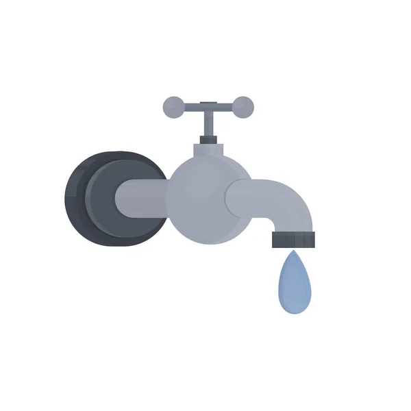 Water Tap Water Leak Vector Illustration — Stock Vector