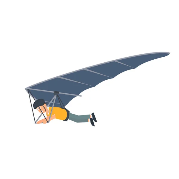 Hang Glider Paragliding Flight Vector Illustration — Stock Vector