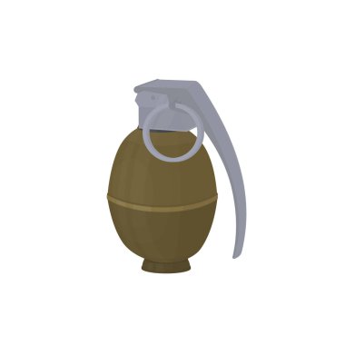 El bombası. Askeri el bombası, vektör illüstrasyonu.