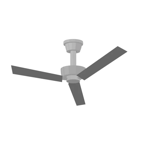 Ceiling Fan Cooling System Vector Illustration — Stock Vector