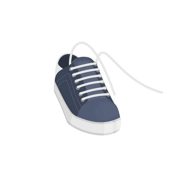 Schuhe Mit Schnürung Schnürsenkel Binden Vektorillustration — Stockvektor