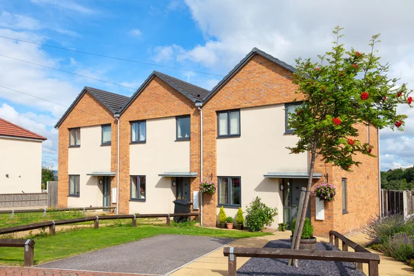 Row of new terraced houses — Stock Photo, Image