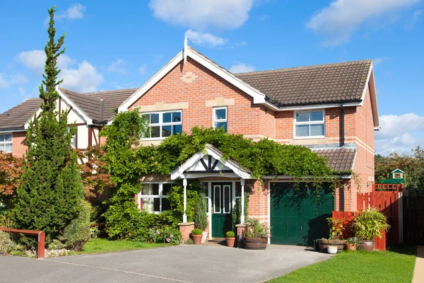 Elegant house covered with green plants — Stock Photo, Image