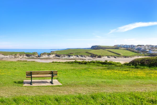 Beautiful view of english seaside , Cornwall — Stock Photo, Image