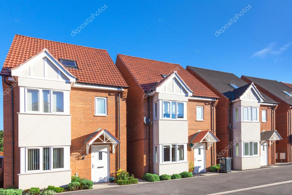 Row of new english houses