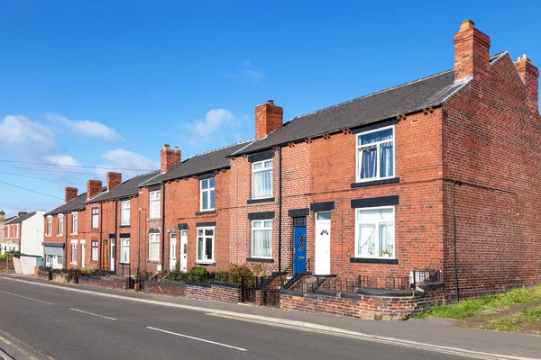 Row of red bricks terraced houses — Stock Photo, Image