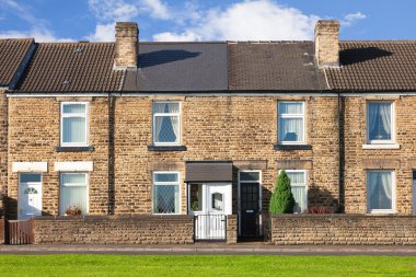 Row of english terraced houses clipart