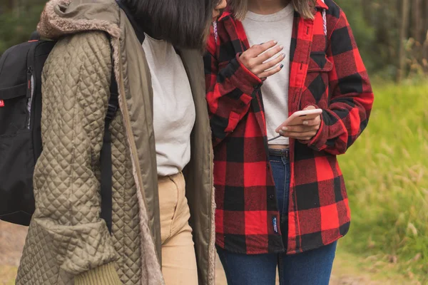 Cep telefonu GPS 'i ile yön arayan insanlar.