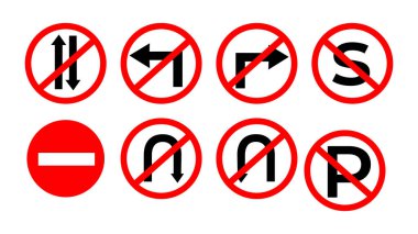 paket simgesi trafik işaretleri, park yok, durmak yok