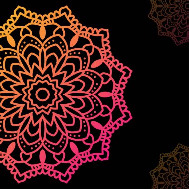 Klasik mandala süs tasarımı çizimi