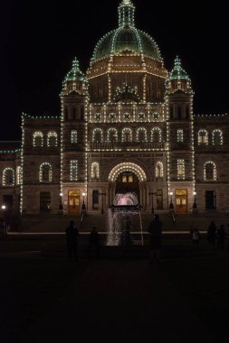 Victoria, BC, Kanada - 3 Nisan 2021 İngiliz Kolumbiyası Yasama Meclisi, Parlamento Binası