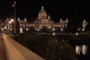Victoria, BC, Kanada - 3 Nisan 2021 İngiliz Kolumbiyası Yasama Meclisi, Parlamento Binası