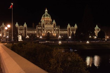 Victoria, BC, Kanada - 3 Nisan 2021 İngiliz Kolumbiyası Yasama Meclisi, Parlamento Binası