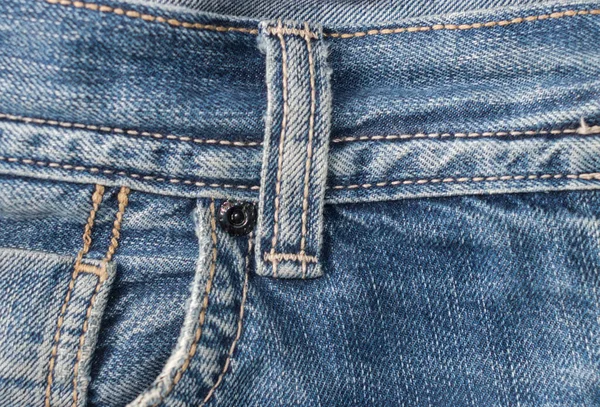 Denim Jeans Textuur Top Van Jeans Zak — Stockfoto