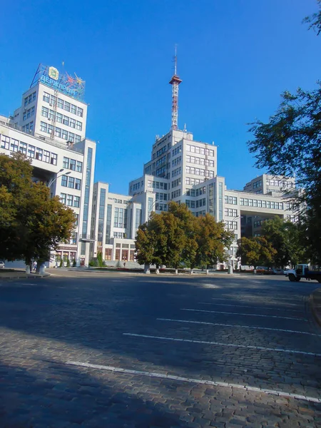 Derzhprom Gosprom Freedom Square Kharkiv Ucrania — Foto de Stock