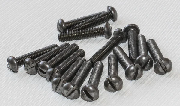 Galvanized Screw Head Non Galvanized Screws Full Thread — Stock Photo, Image