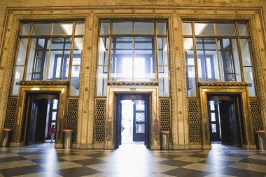 Varşova, Polonya, Ağustos 2017: Varşova Kültür ve Bilim Sarayı 'ndaki Salon